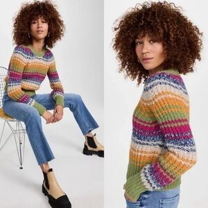 MOTHER Puff-Sleeve Sweater